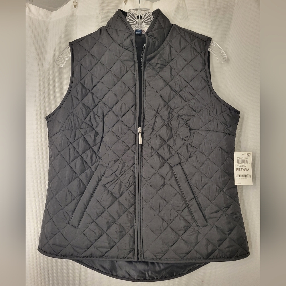 Karen Scott petite small black sport vest